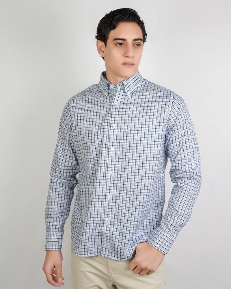 Men's Cotton Oxford Regular Fit Wrinkle Free Shirt - Image 1