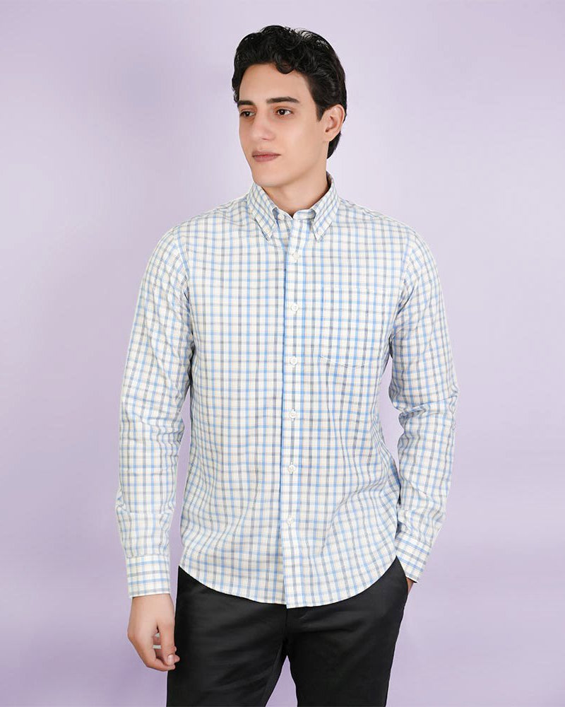 Men's Cotton Oxford Regular Fit Wrinkle Free Shirt - Image 1