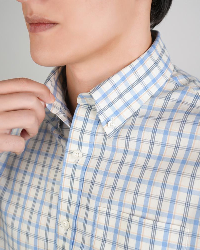 Men's Cotton Oxford Regular Fit Wrinkle Free Shirt - Image 3