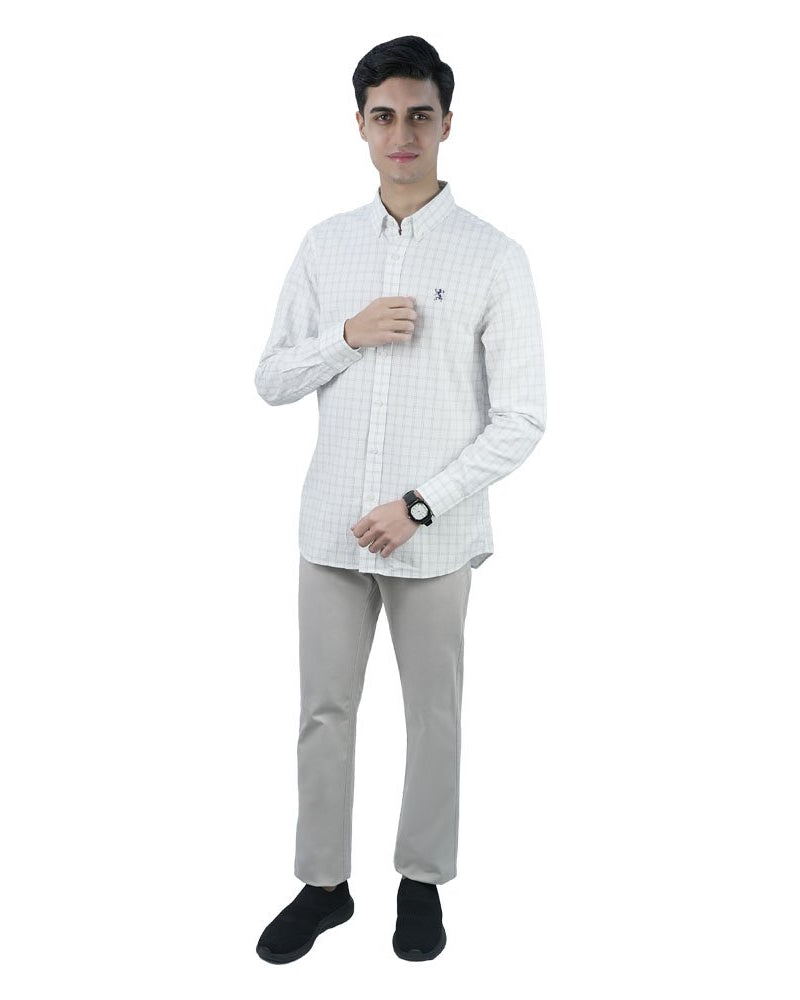 Men's Lion Oxford Slim Long Sleeve Shirt - Image 2