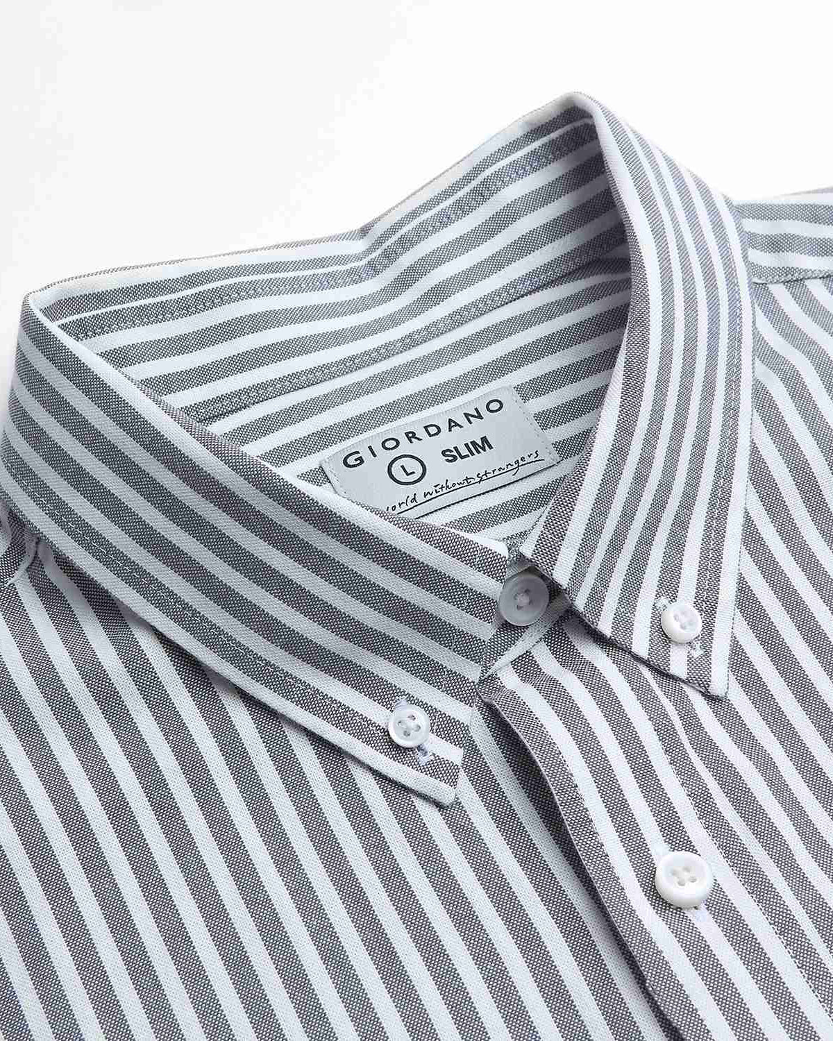 Men's Lion Oxford Slim Long Sleeve Shirt - Image 3