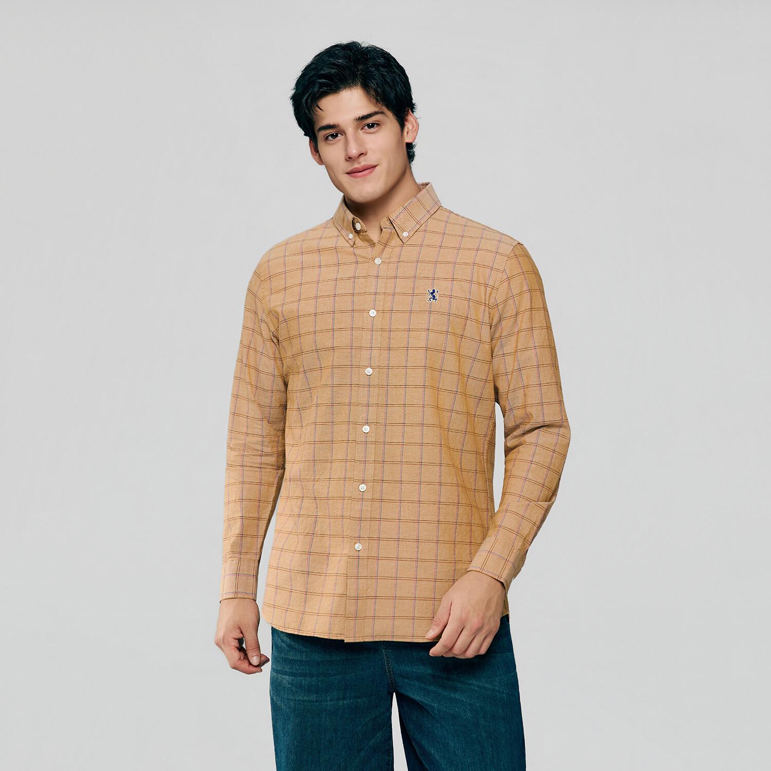 Men's Lion Oxford Slim Long Sleeve Shirt - Image 4