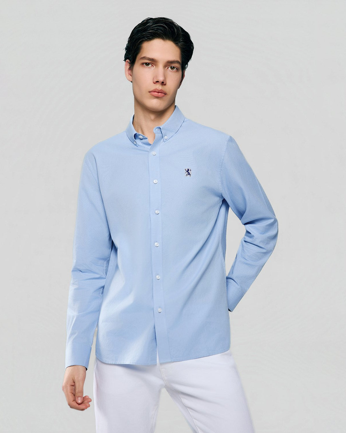 Men's Lion Oxford Slim Long Sleeve Shirt - Image 2