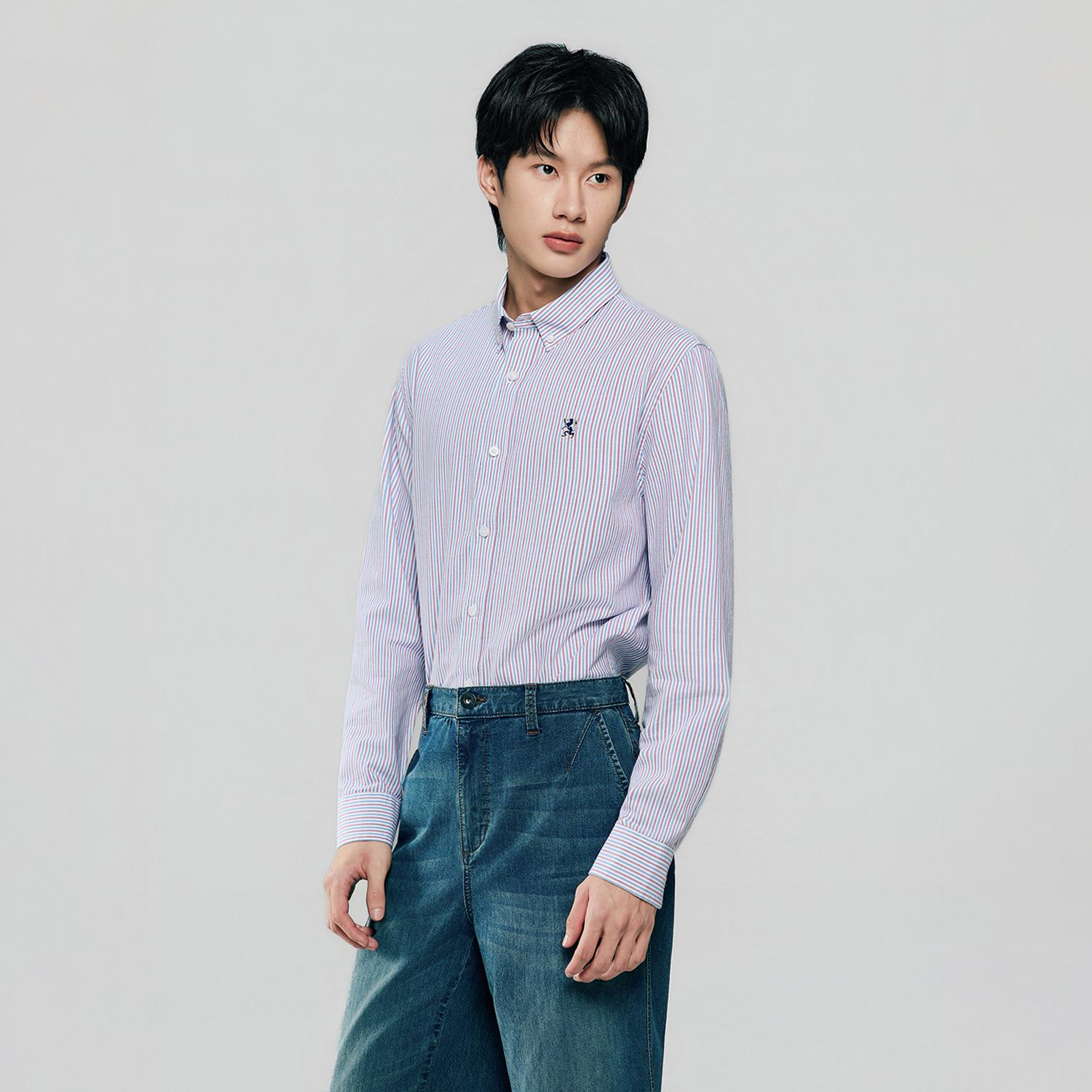 Men's Lion Oxford Slim Long Sleeve Shirt - Image 4