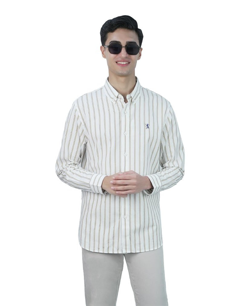 Men's Lion Oxford Slim Long Sleeve Shirt - Image 1