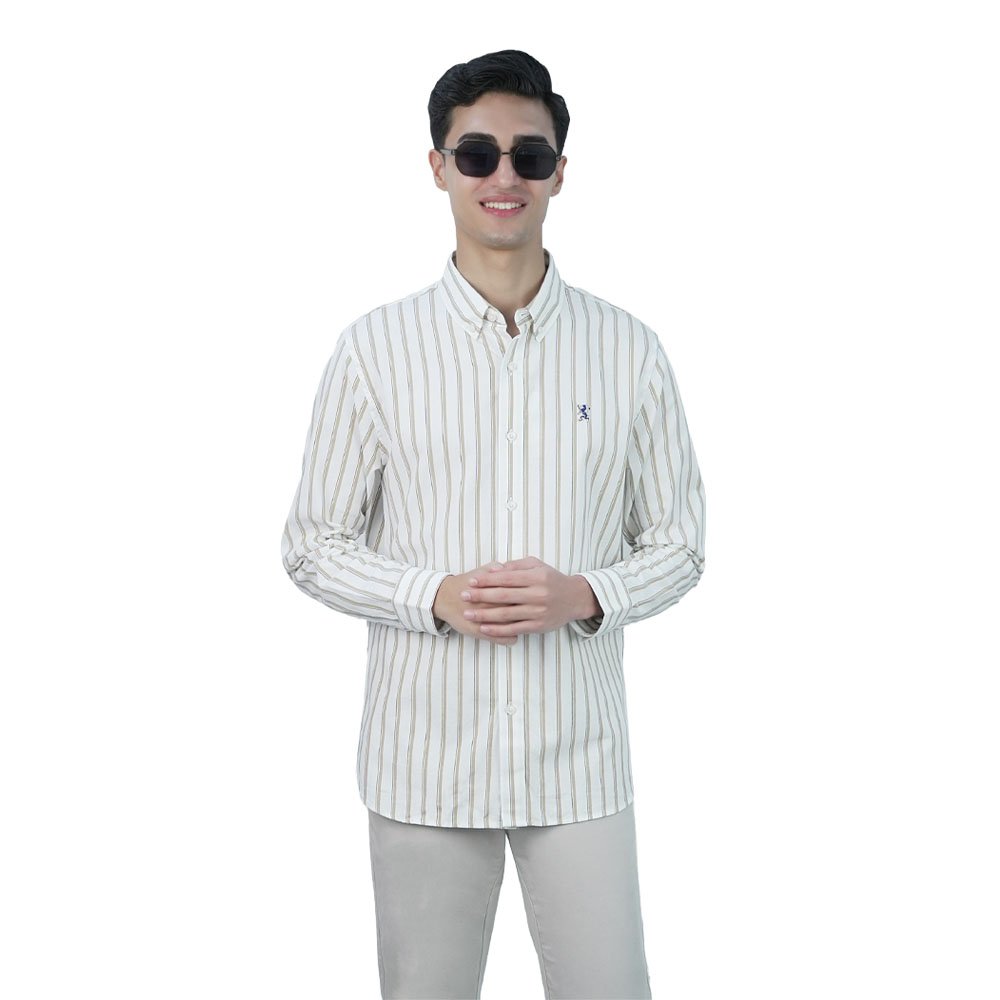 Men's Lion Oxford Slim Long Sleeve Shirt - Image 1