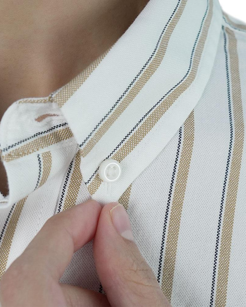 Men's Lion Oxford Slim Long Sleeve Shirt - Image 3