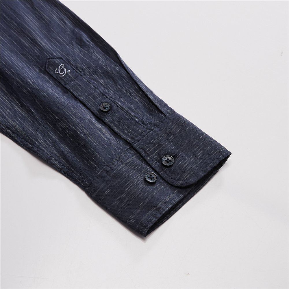 Men's Slim Fit Front Garment Washed Shirt - Image 9