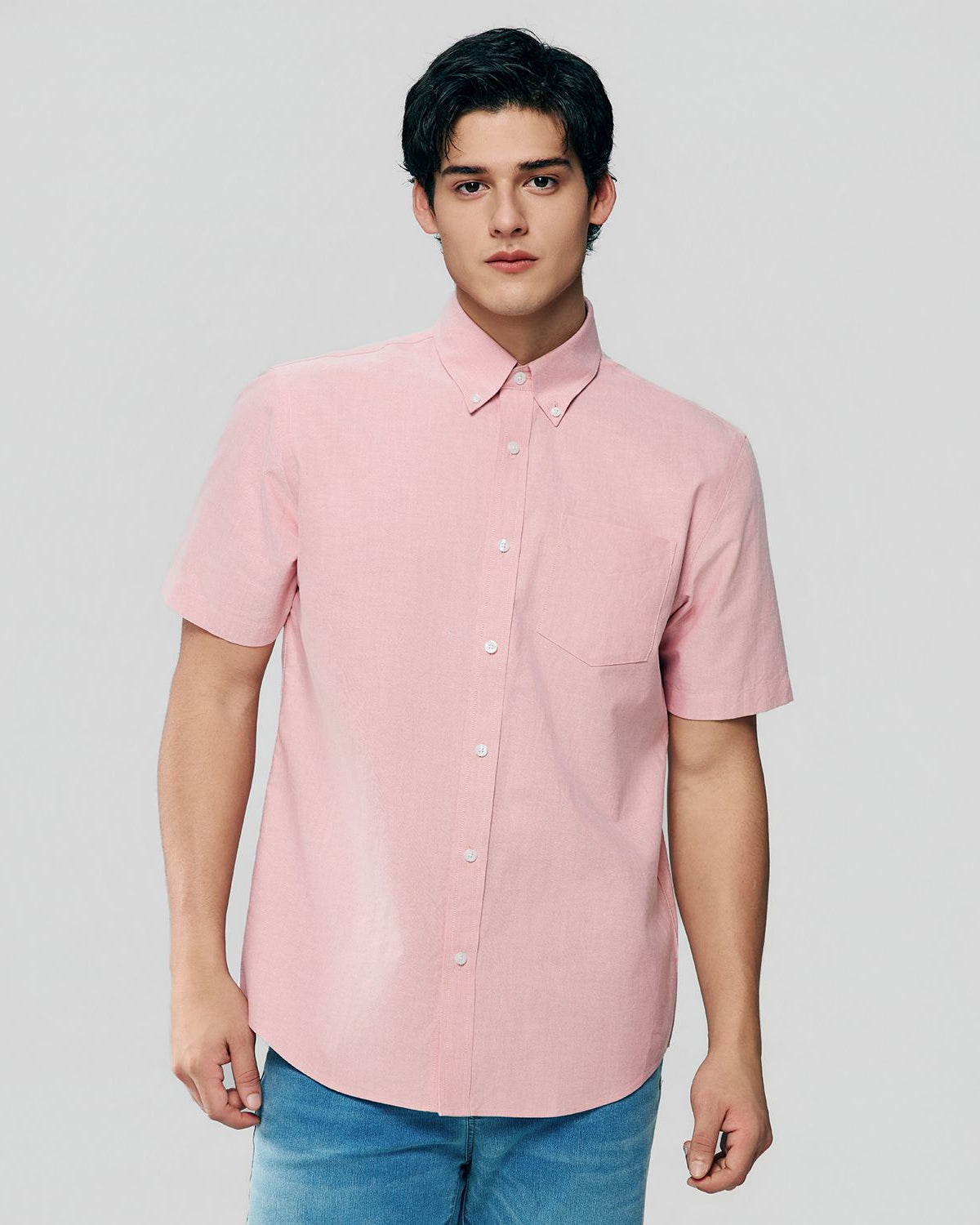 Men's Wrinkle Free Oxford Short Sleeve Shirt - Image 1