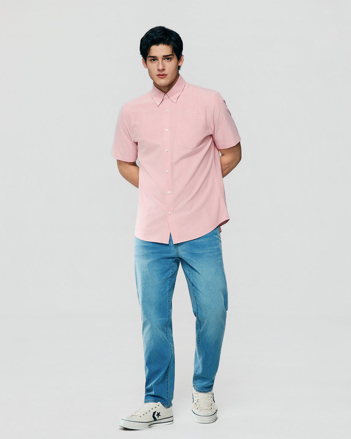 Men's Wrinkle Free Oxford Short Sleeve Shirt - Image 2