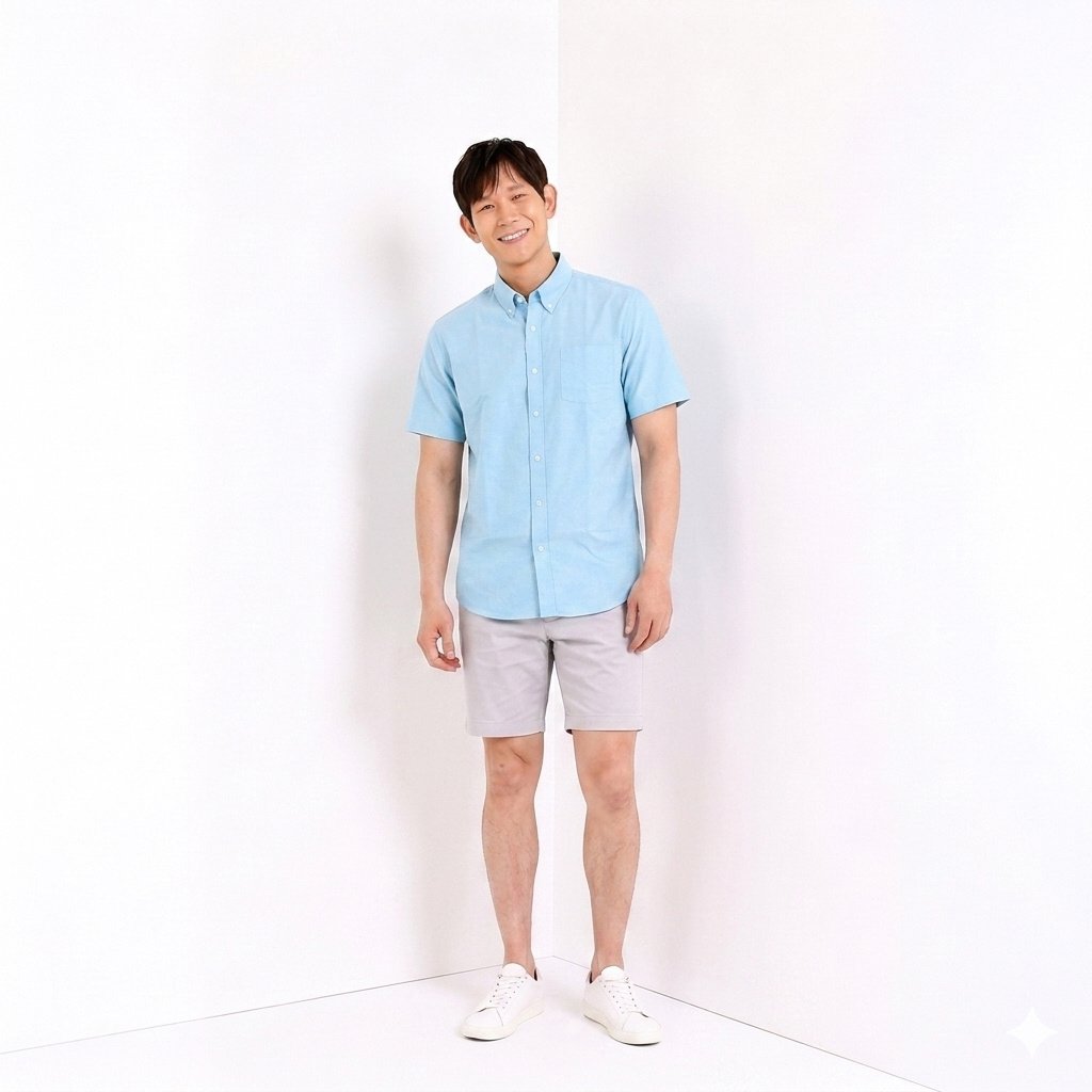 Men's Wrinkle Free Oxford Short Sleeve Shirt - Image 1