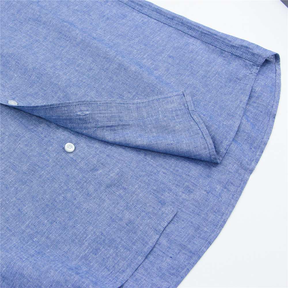 Men's Linen Cotton Poplin Shirt - Image 6