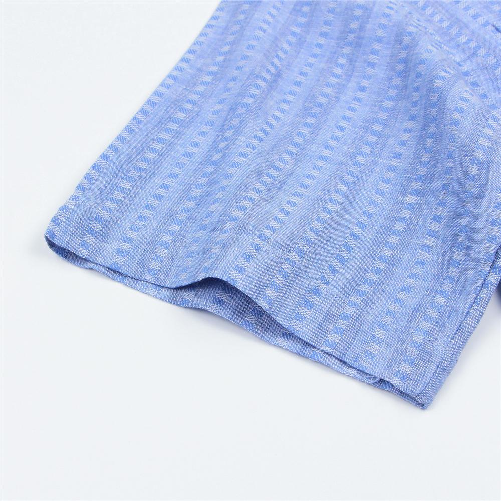 Men's Linen Cotton Poplin Relaxed Fit Button Front Shirt - Image 7