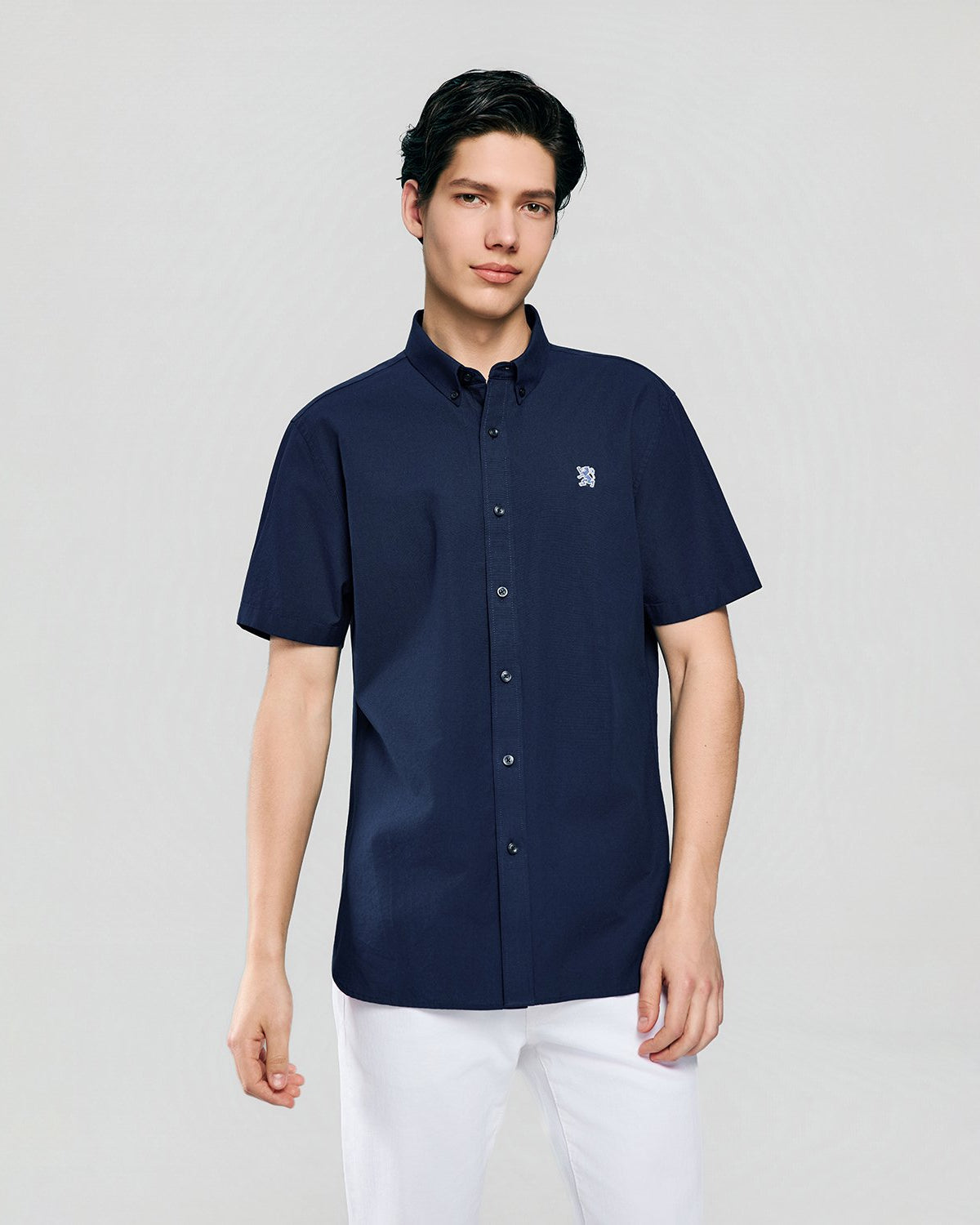 Men's Lion Oxford Slim Short Sleeve Shirt - Image 4