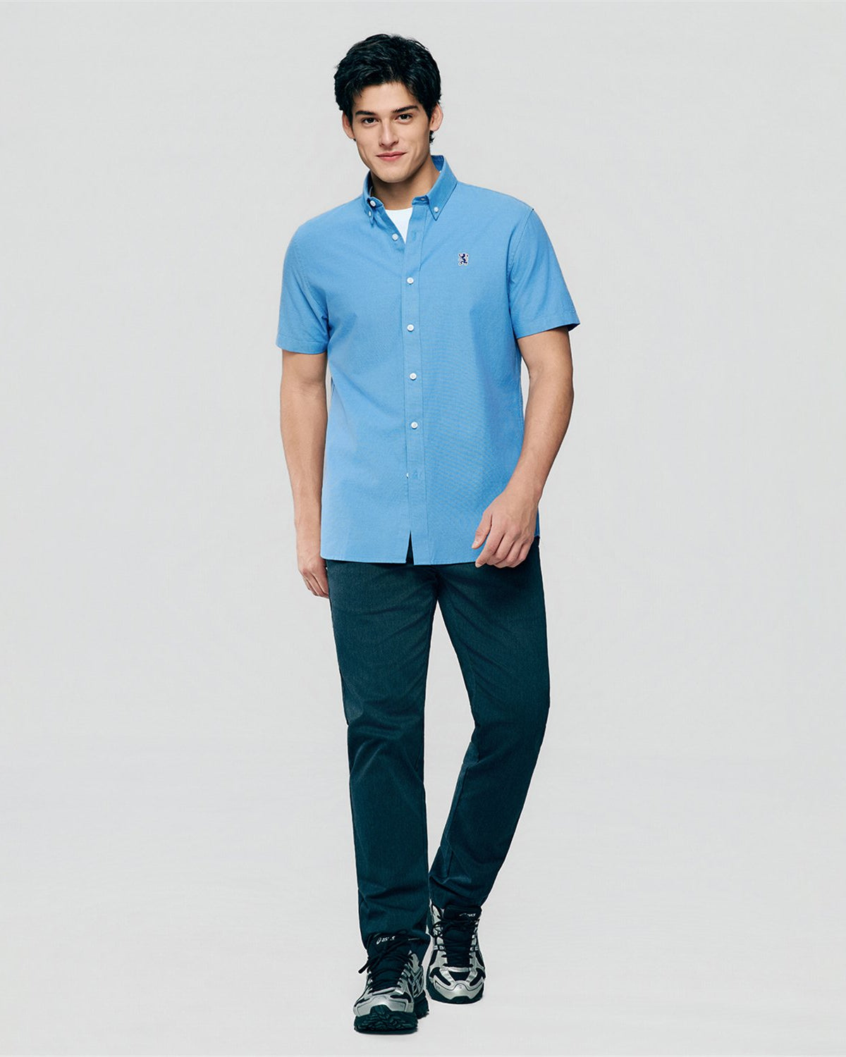 Men's Lion Oxford Slim Short Sleeve Shirt - Image 1