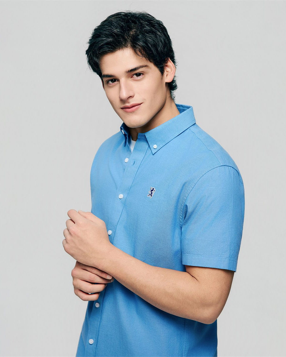 Men's Lion Oxford Slim Short Sleeve Shirt - Image 5
