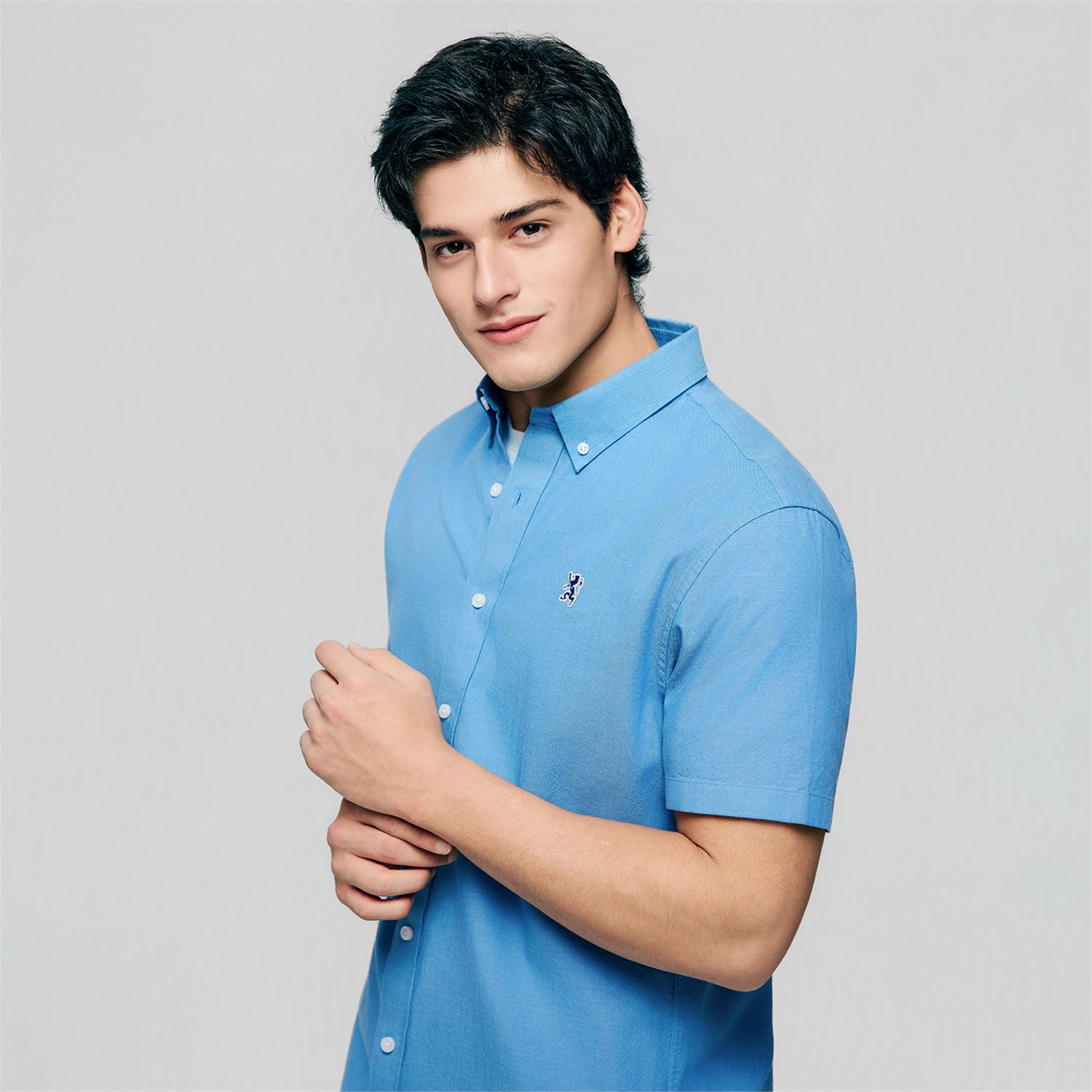 Men's Lion Oxford Slim Short Sleeve Shirt - Image 5