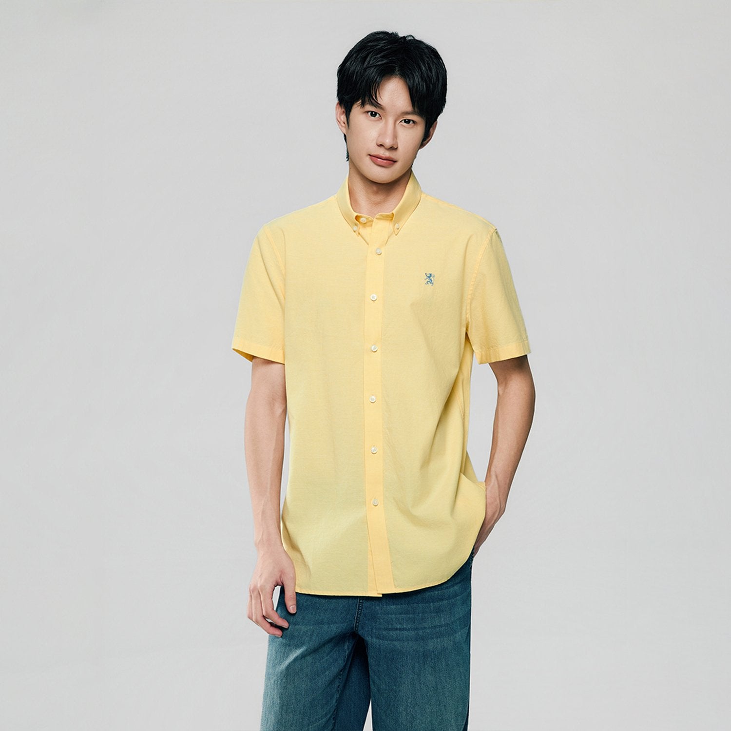 Men's Lion Oxford Slim Short Sleeve Shirt - Image 4