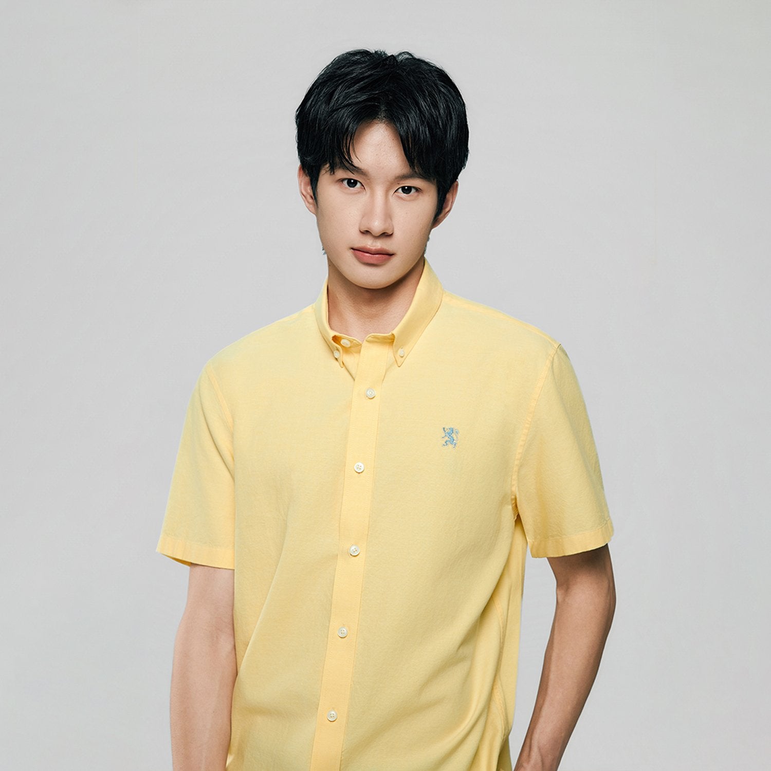 Men's Lion Oxford Slim Short Sleeve Shirt - Image 5