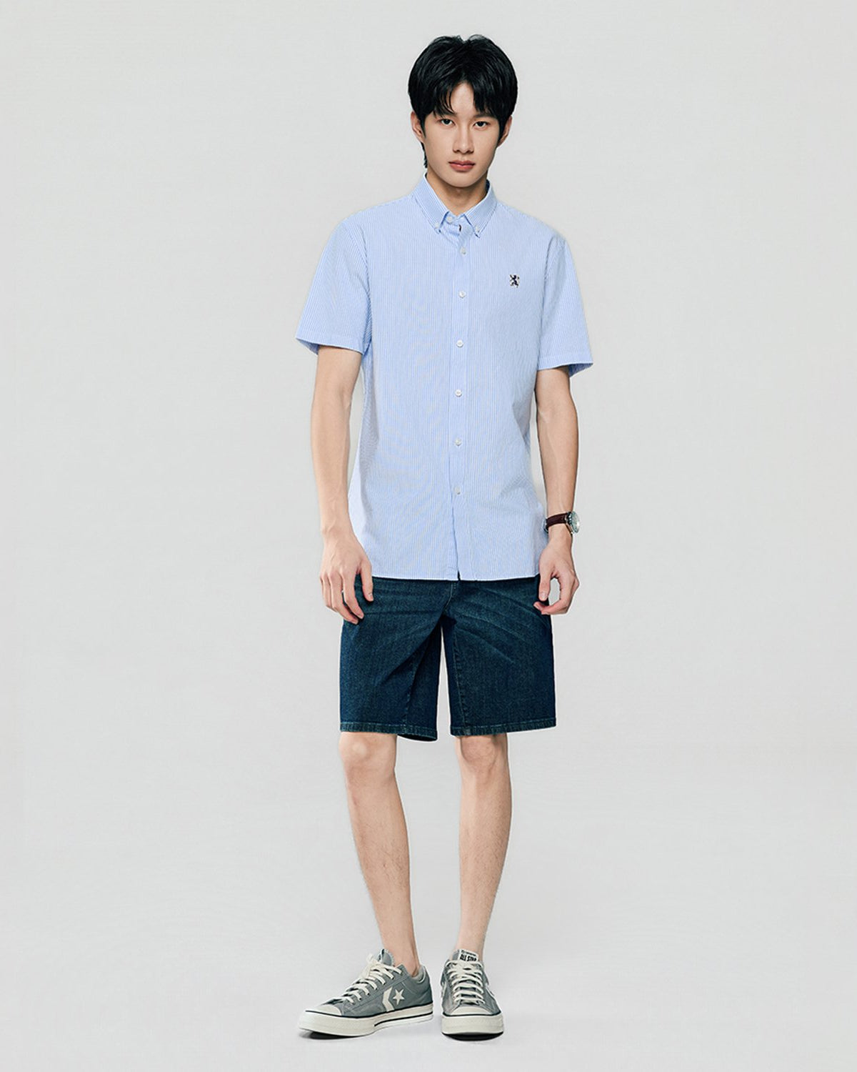 Men's Lion Oxford Slim Short Sleeve Shirt - Image 1