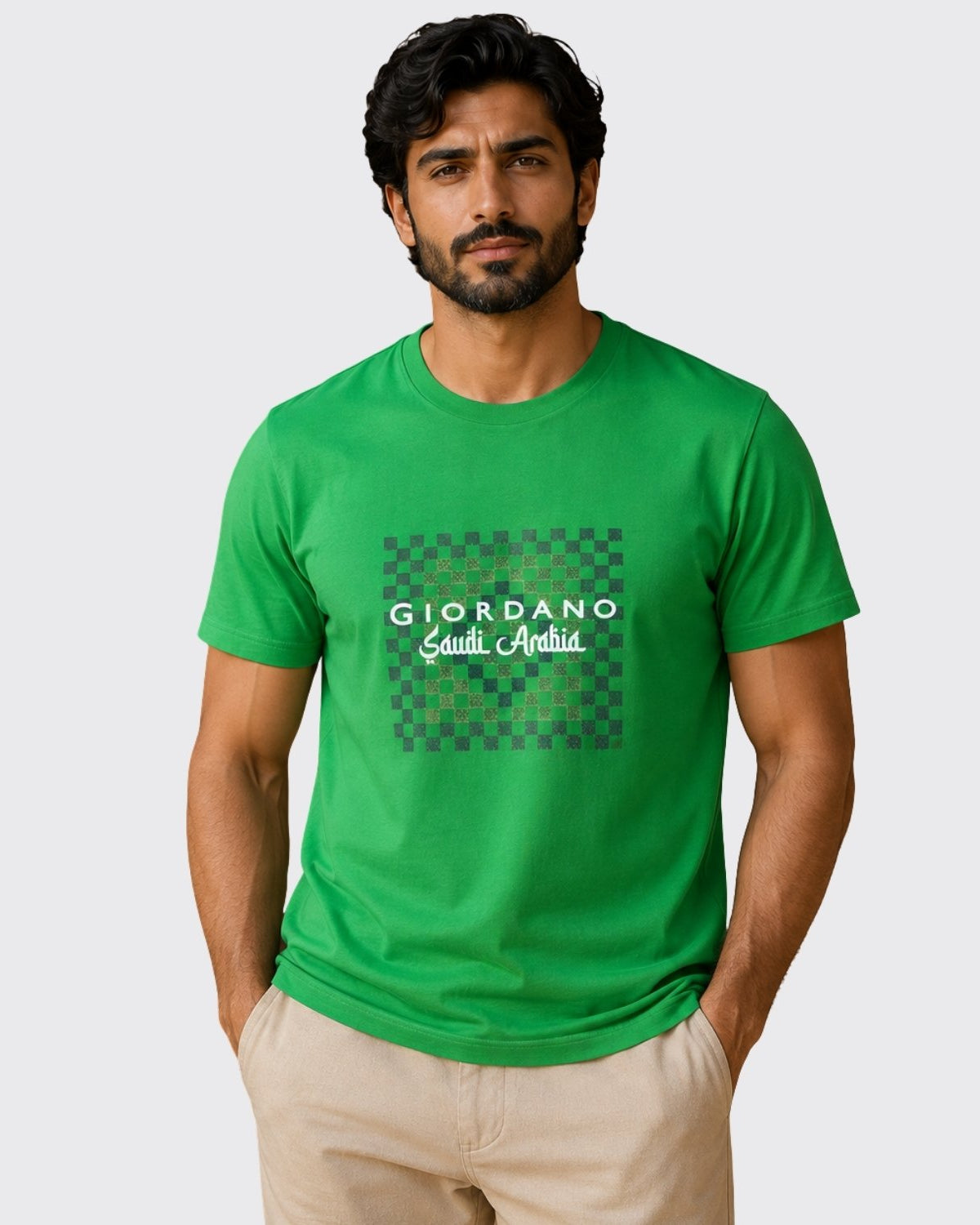 Men's Slim Fit Saudi National Day Print Tee - Image 1