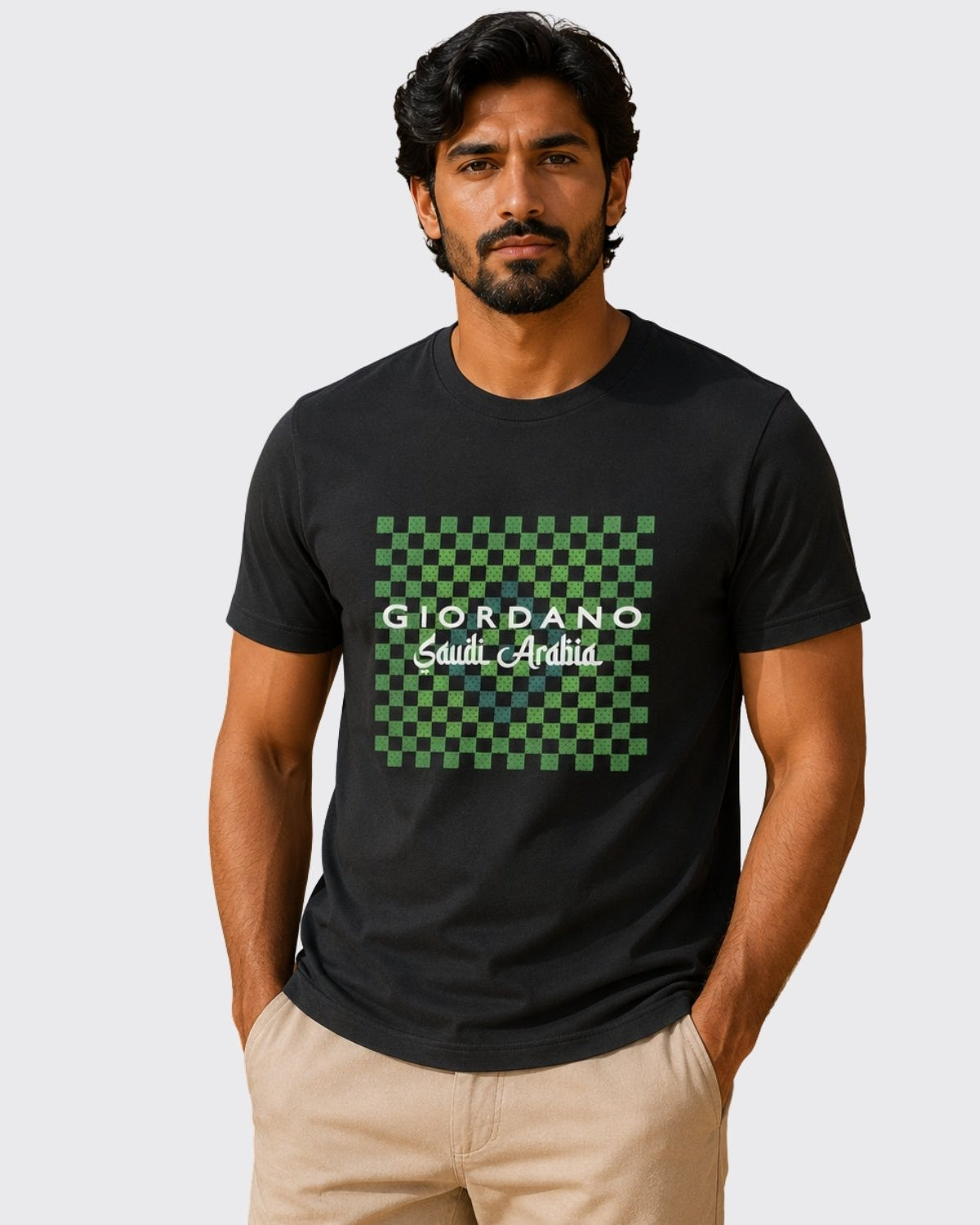 Men's Slim Fit Saudi National Day Print Tee - Image 1