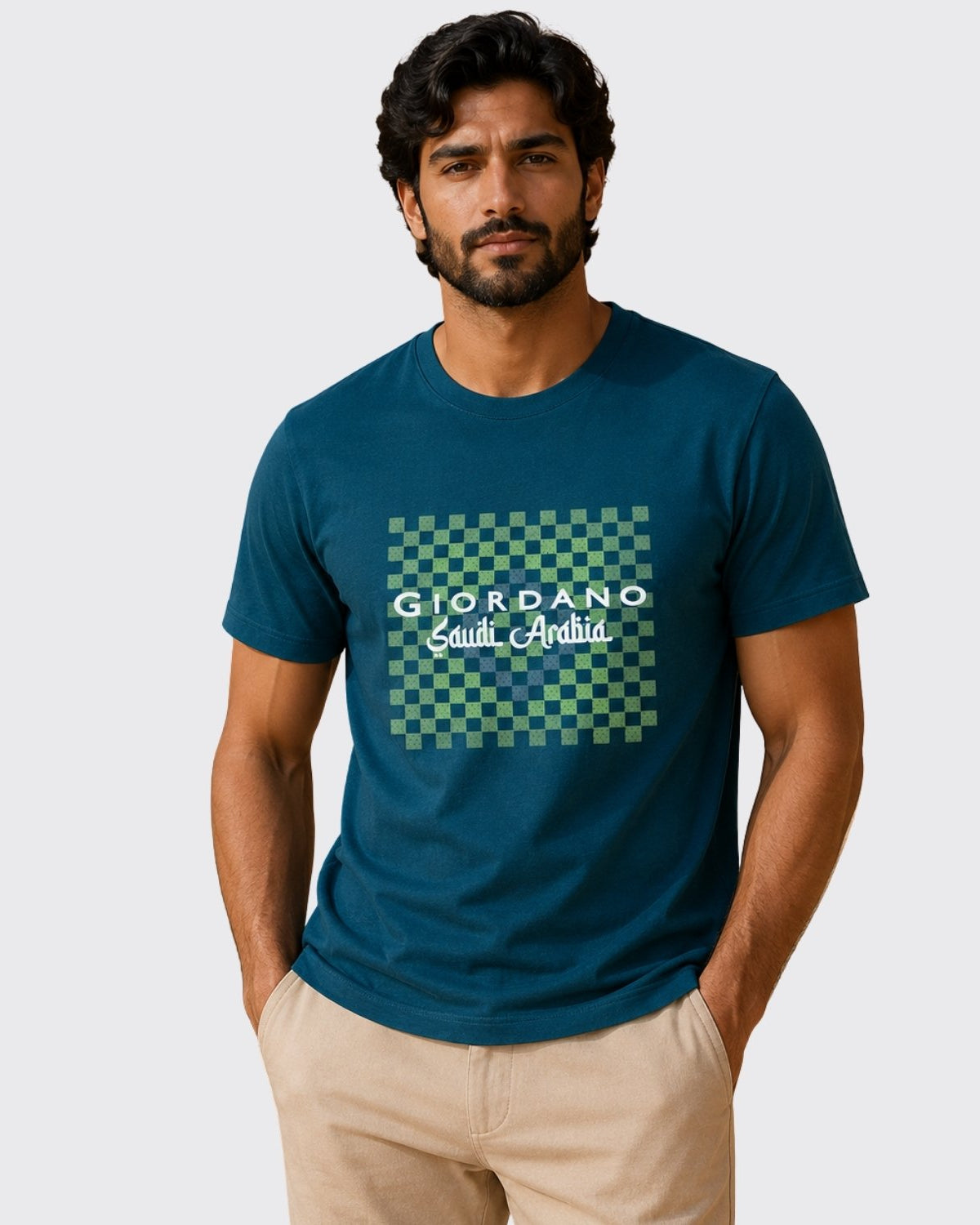 Men's Slim Fit Saudi National Day Print Tee - Image 1