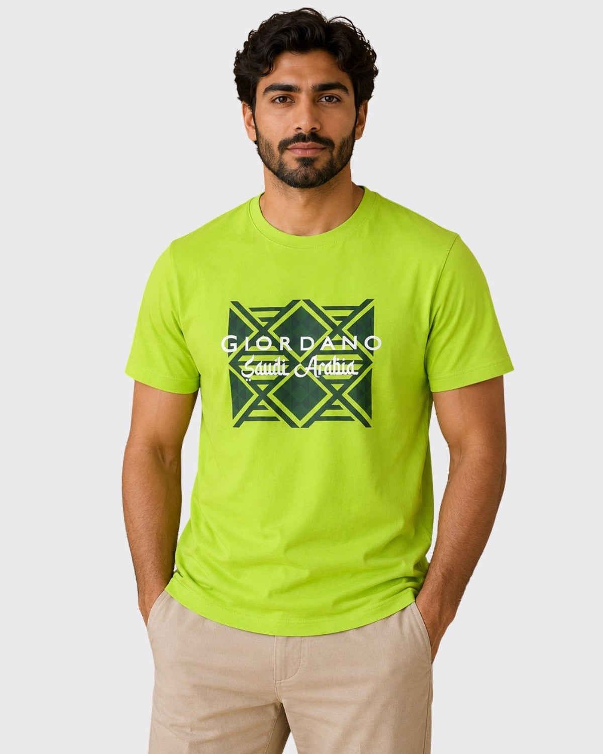 Men's Slim Fit Saudi National Day Print Tee - Image 1