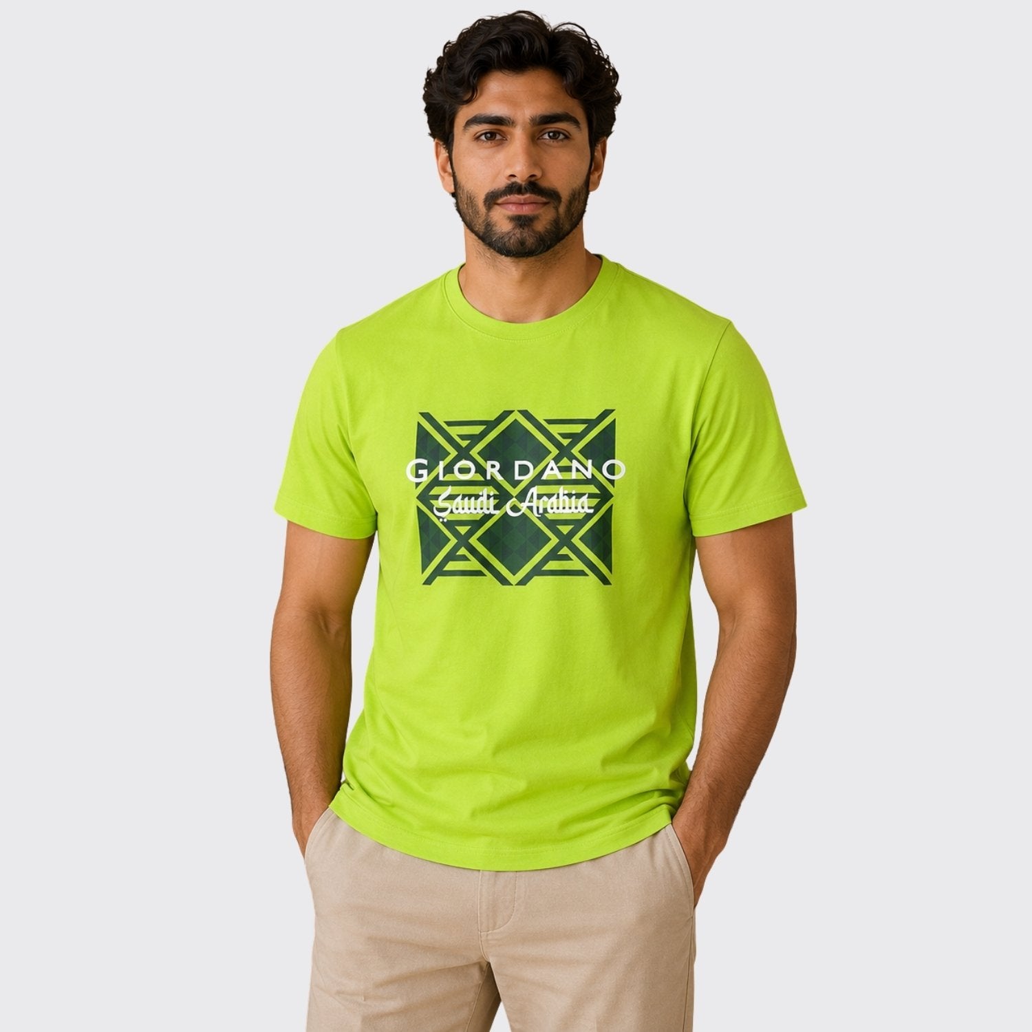 Men's Slim Fit Saudi National Day Print Tee - Image 1