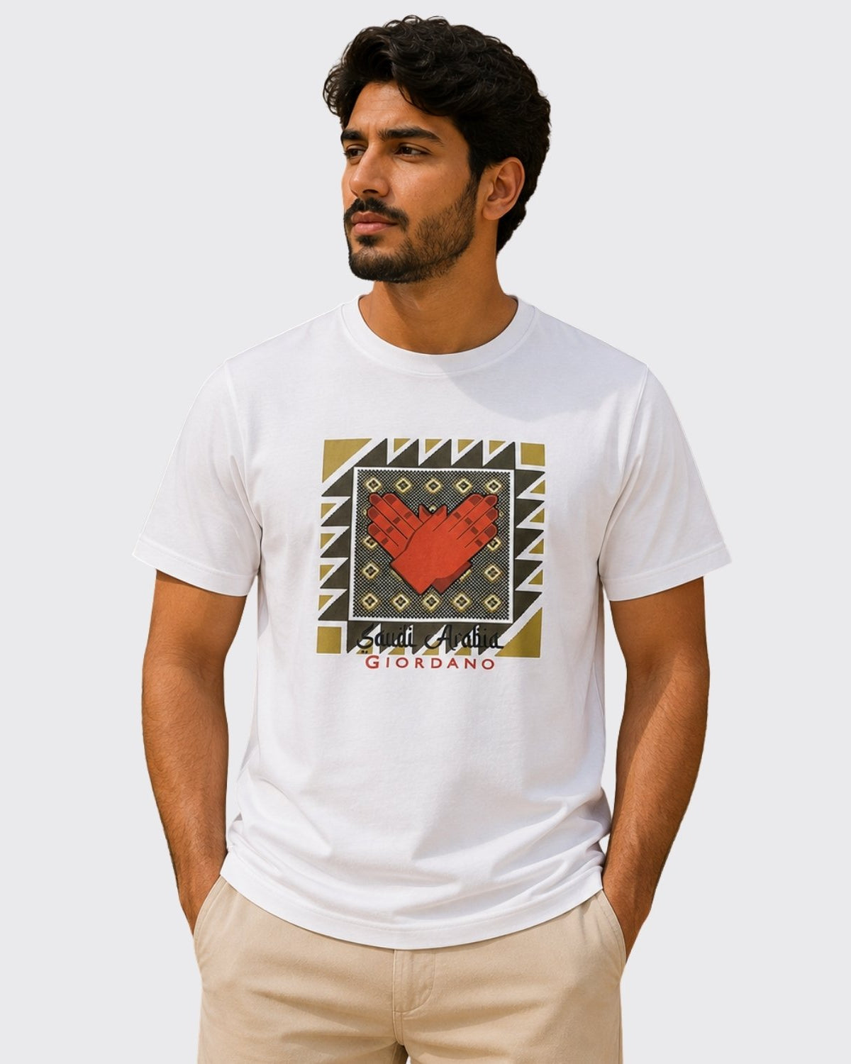Men's Slim Fit Saudi National Day Print Tee - Image 1