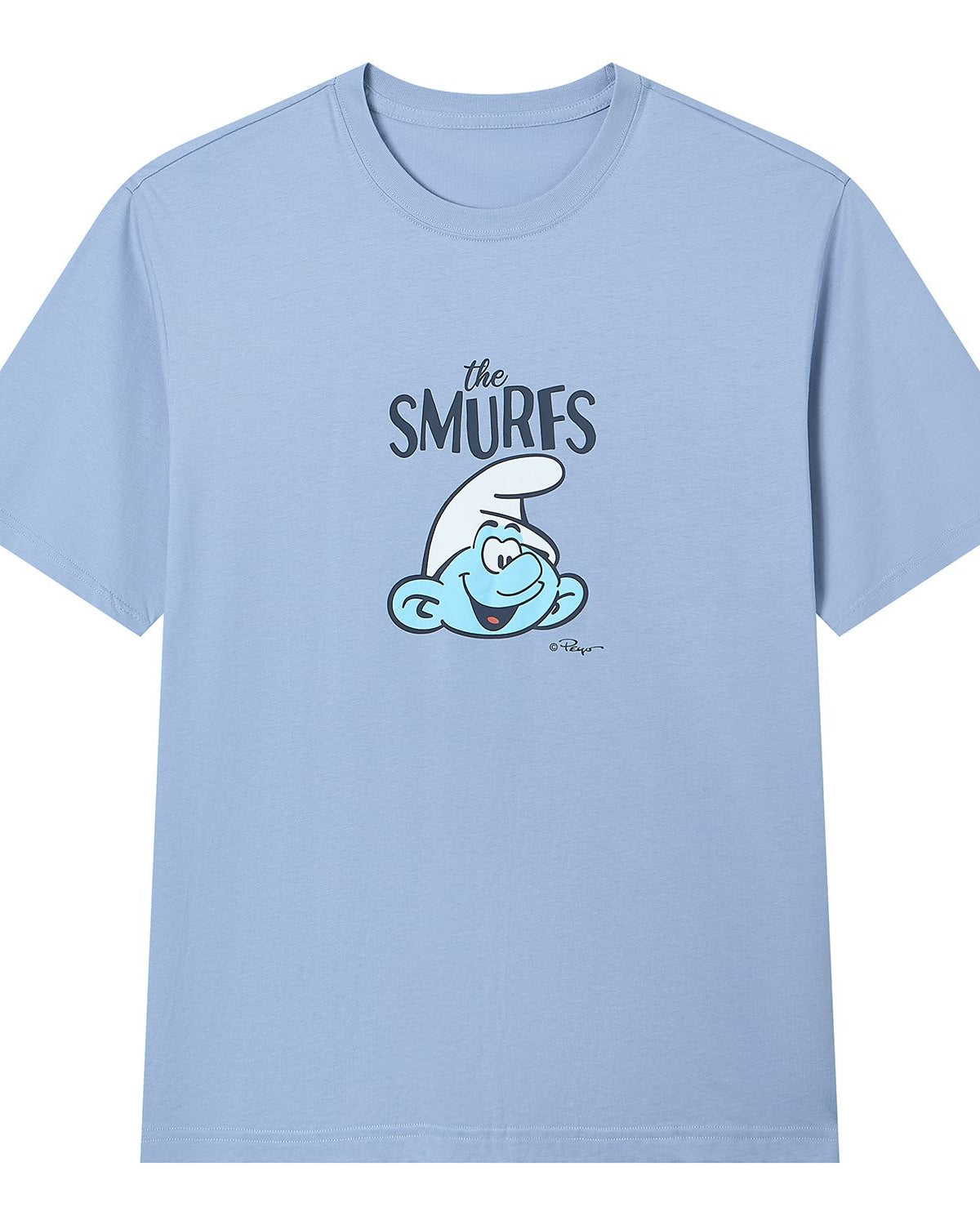 Men's Relaxed Fit Smurfs Print Crew Neck Tee - Image 7