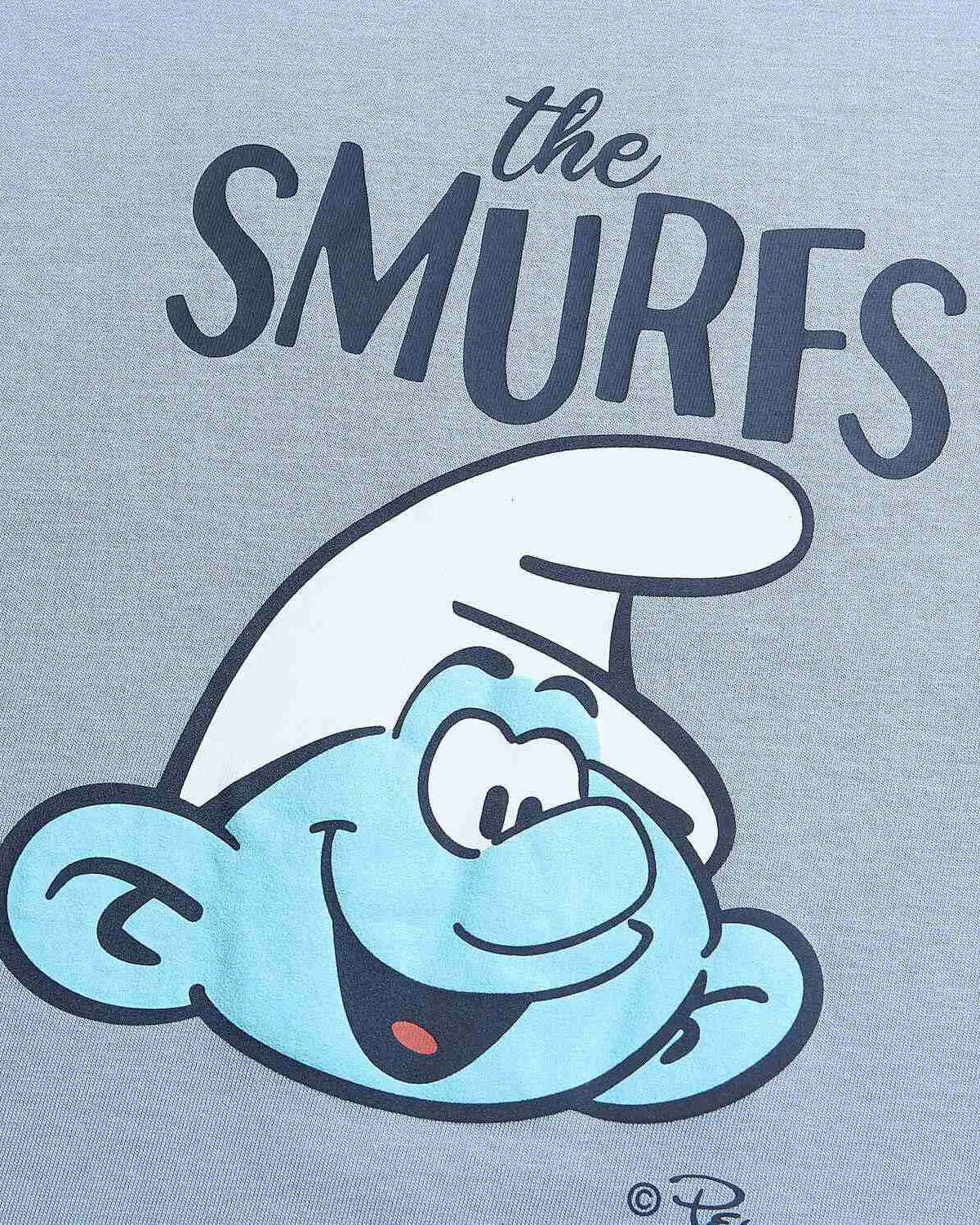 Men's Relaxed Fit Smurfs Print Crew Neck Tee - Image 9