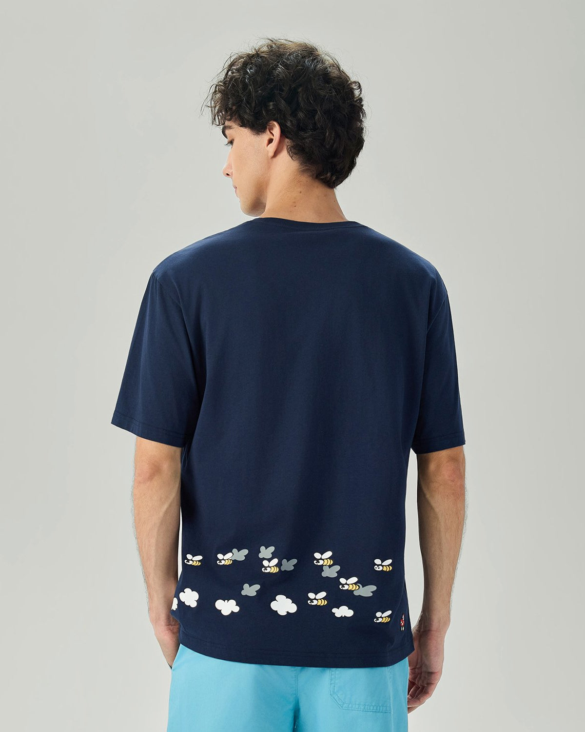 Men's Relaxed Fit Smurfs Print Crew Neck Tee - Image 6