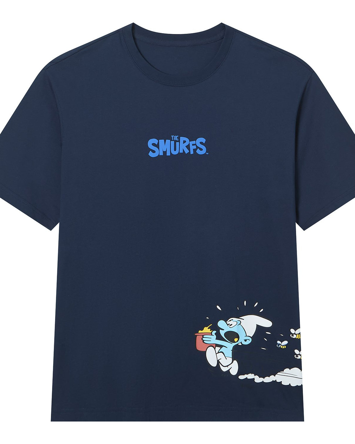 Men's Relaxed Fit Smurfs Print Crew Neck Tee - Image 7