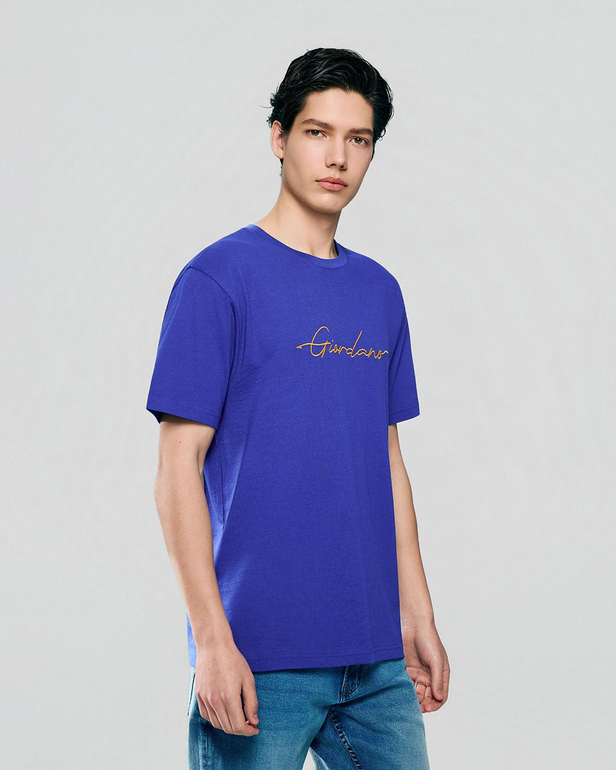 Men's Slim Fit Cotton Signature Print Tee - Image 2