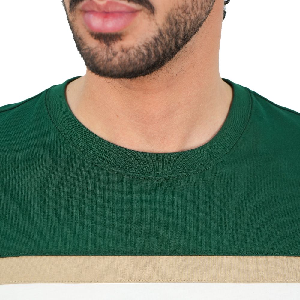 Men's Slim Cotton Heritage Colorblock Print Tee - Image 3