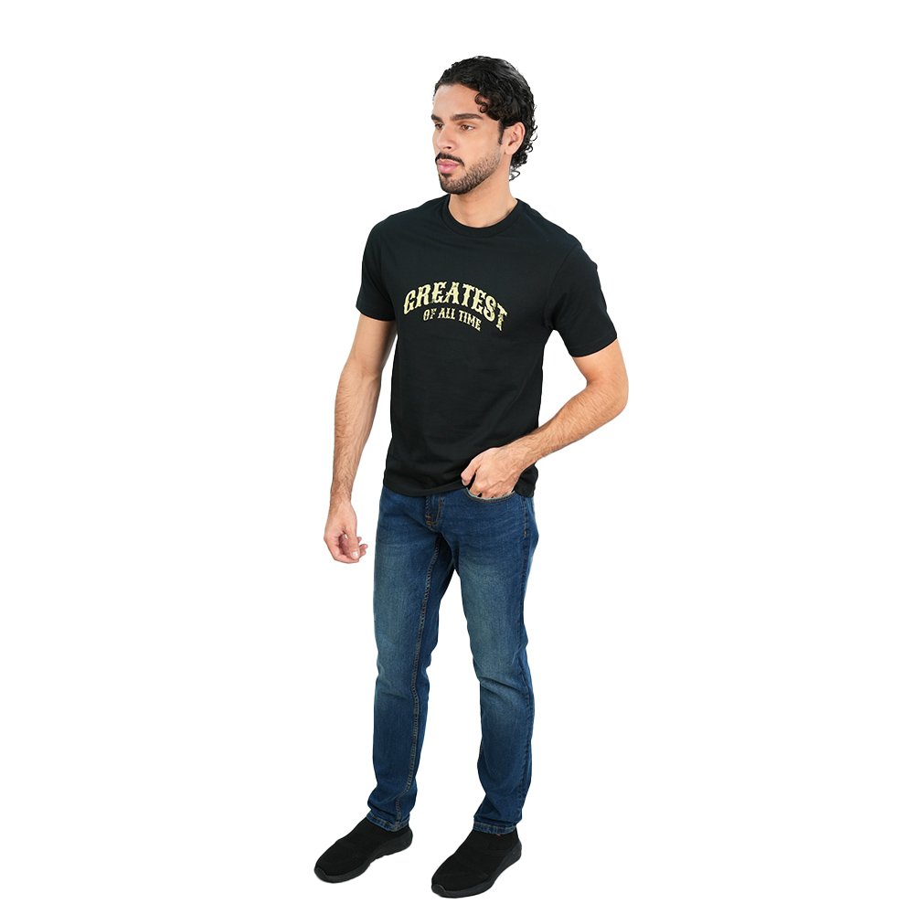 Men's Slim Cotton Crew Neck Message Print Tee - Image 2