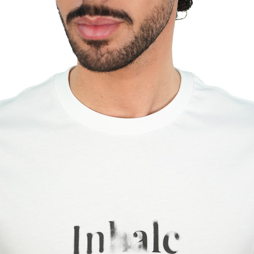 Men's Slim Cotton Crew Neck Message Print Tee - Image 3