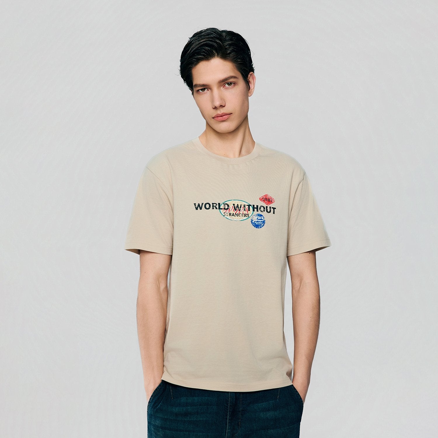 Men's Cotton Crew Neck Slim Print T-Shirt - Image 4