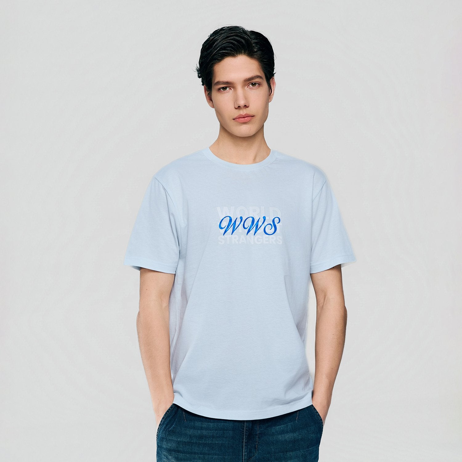 Men's Cotton Crew Neck Slim Print T-Shirt - Image 3