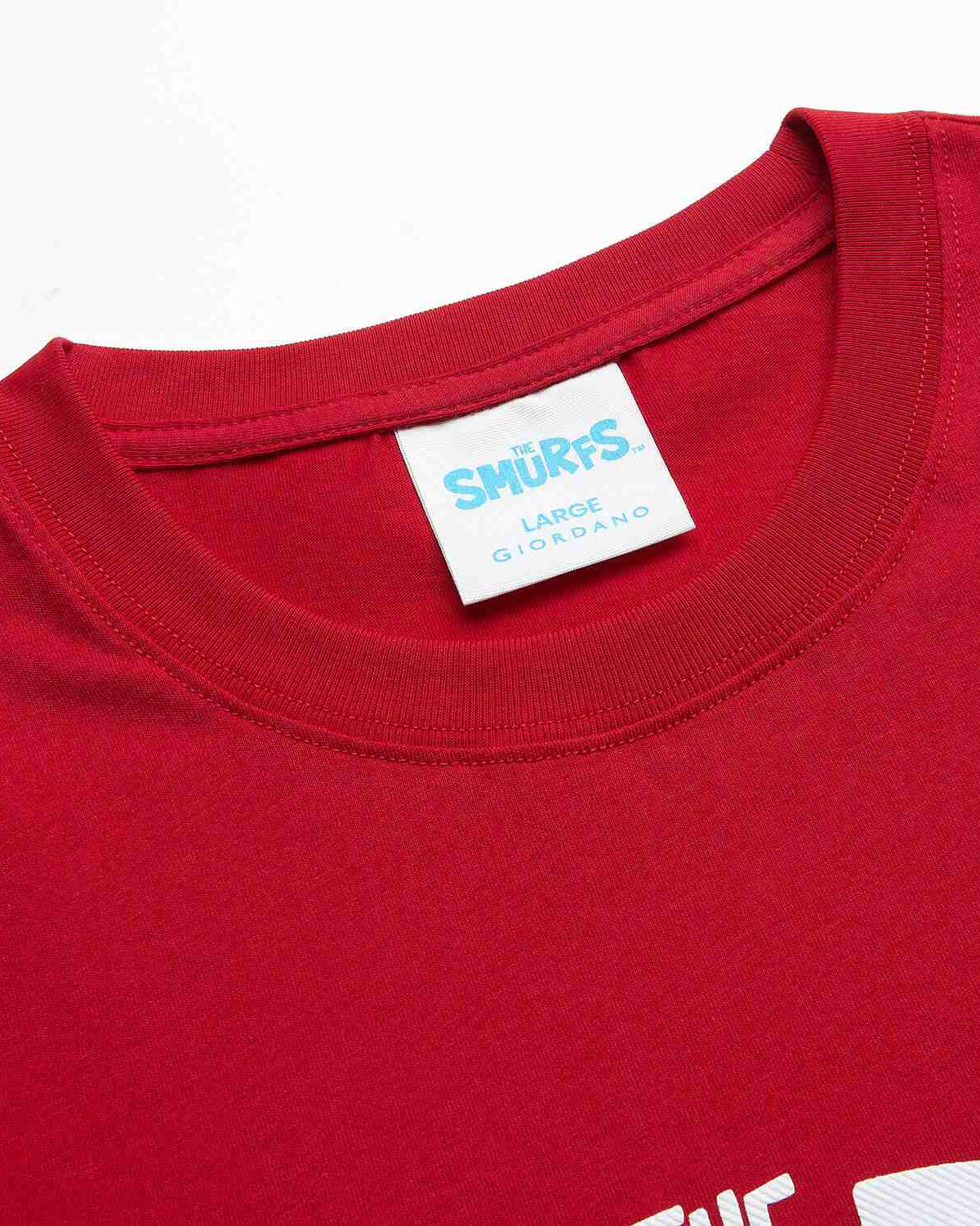 Men's Relaxed Fit Long Sleeve Smurfs Print Crew Neck Tee - Image 9