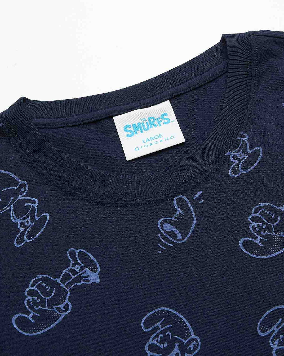 Men's Relaxed Fit Smurfs Print Crew Neck Tee - Image 8
