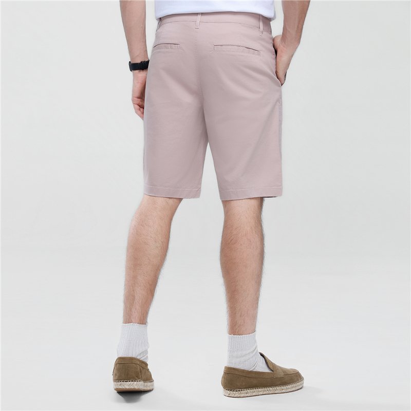Men's Slim Twill Bermuda Shorts with Stretch Waist - Image 7