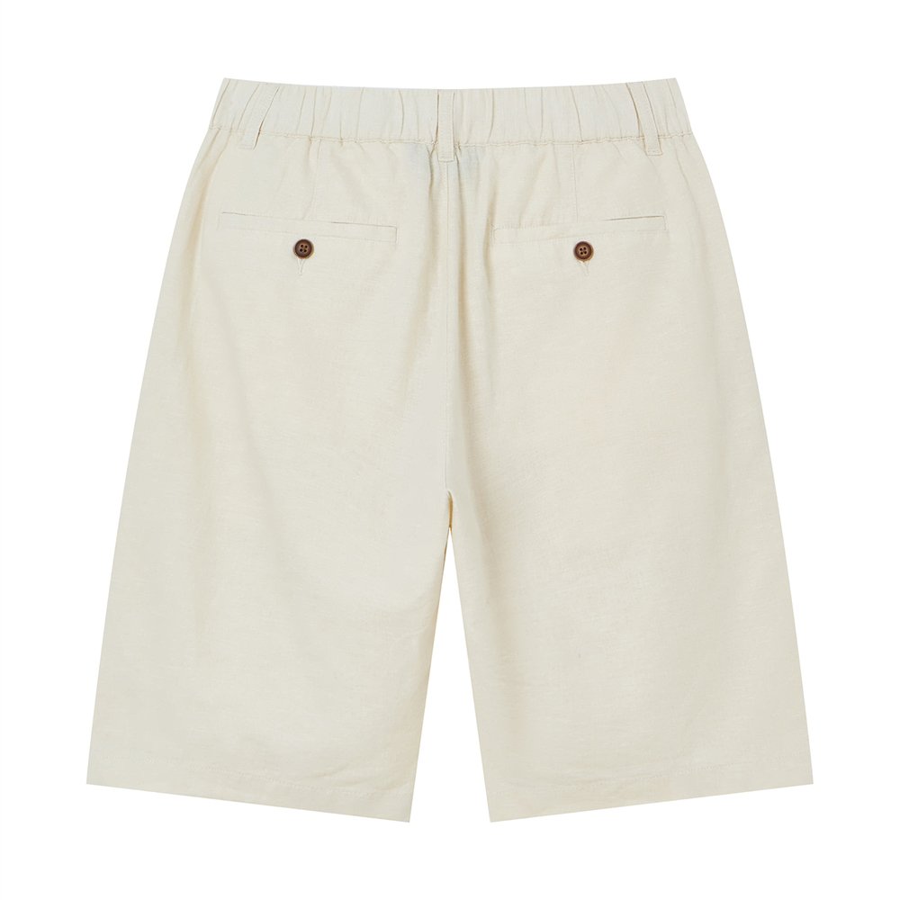 Men's Slim Linen Cotton Bermuda Shorts - Image 5