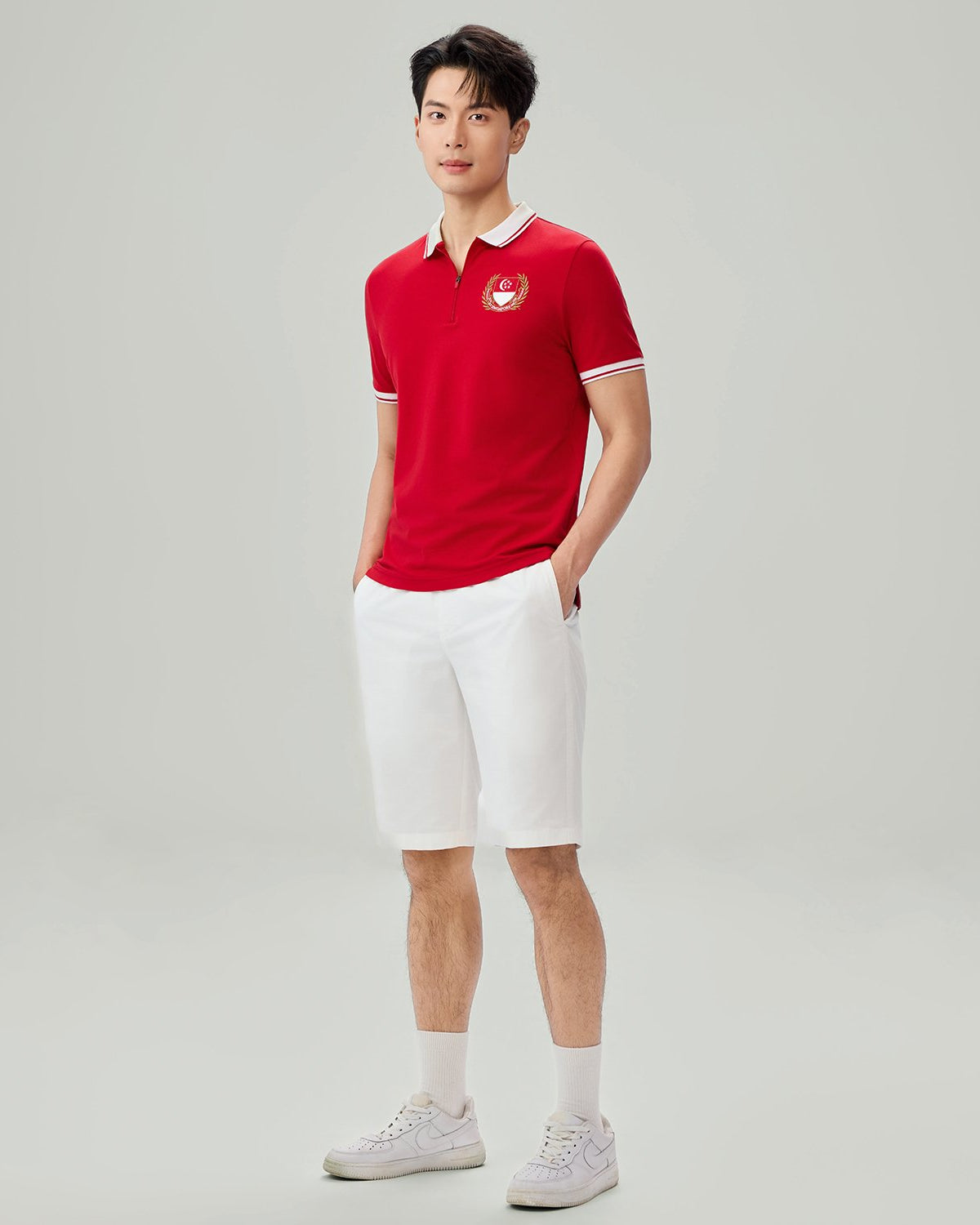 Men's Slim Fit Elastic Waist Bermuda Shorts - Image 1