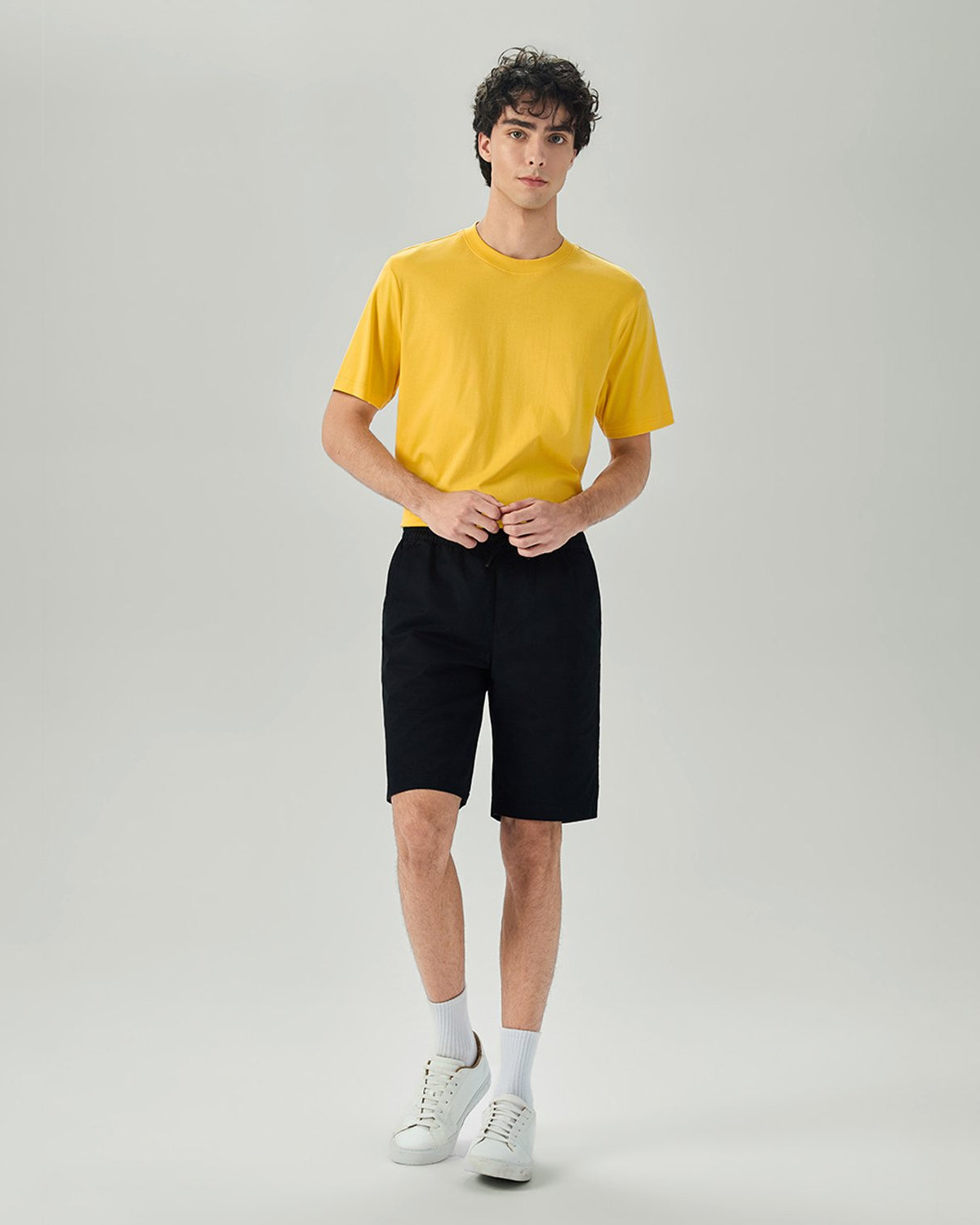 Men's Slim Fit Elastic Waist Bermuda Shorts - Image 1