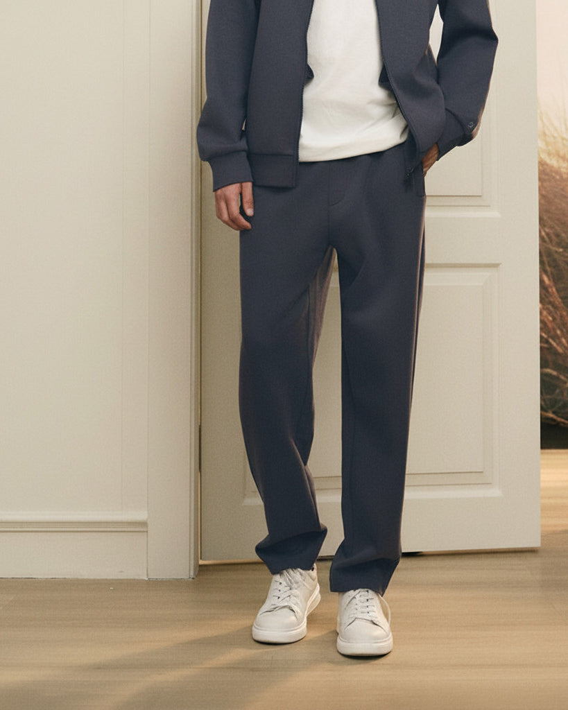 Men's Regular Fit Interlock Jogger with Elastic Waist - Image 1