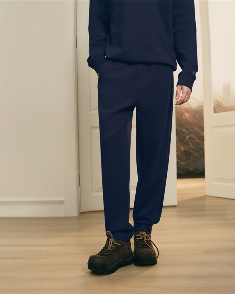 Men's Regular Fit Interlock Jogger with Elastic Waist - Image 1