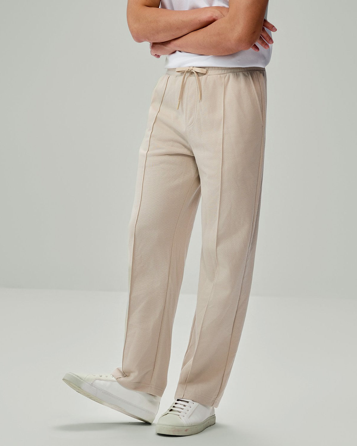 Men's Jacquard Mid Rise Relaxed Straight Jogger - Image 5