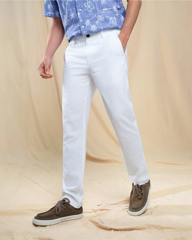 Men's Slim Taper Linen Cotton Khakis - Image 1